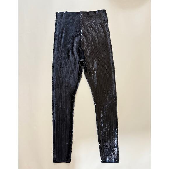 Express Super High Waisted Sequin Leggings, Size M - Picture 4 of 4